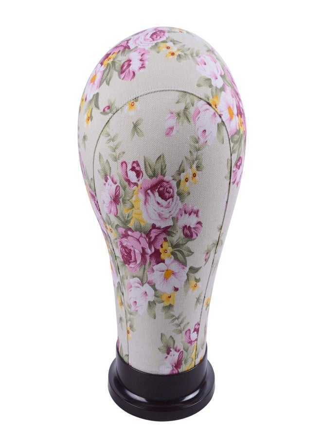 ياتشيو رأس مانيكان من قطعة واحدة مصنوع من قماش الكانفاس لصنع وعرض وتصفيف الشعر المستعار (وردي 22 بوصة) - Image 1